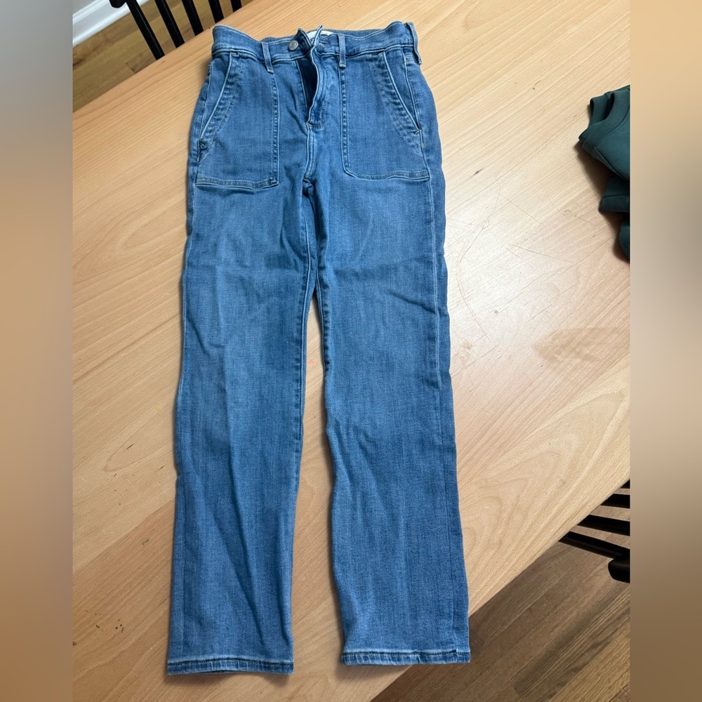 Loft kick crop sailor pocket jeans